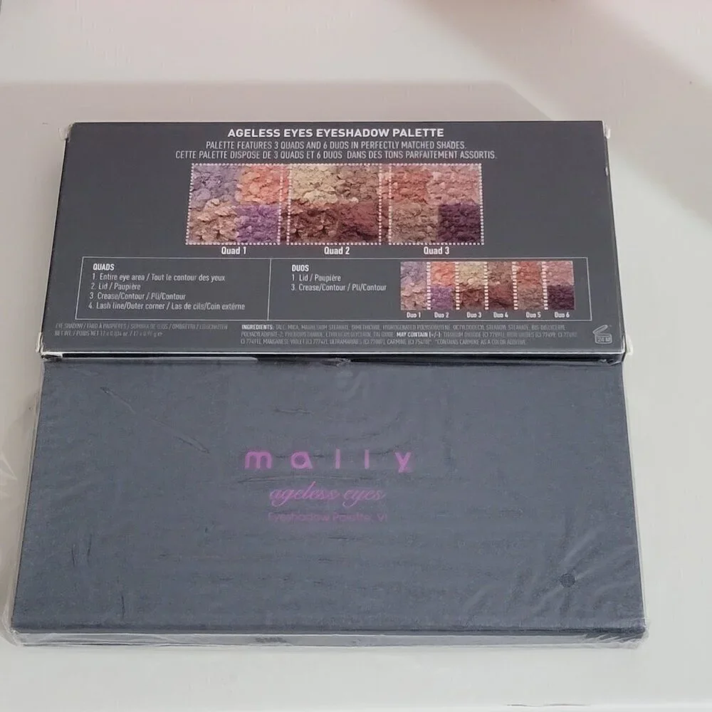 Mally Ageless Eyes Eyeshadow Palette New in Box 12 Colors